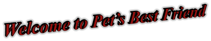 Welcome to Pet�s Best Friend